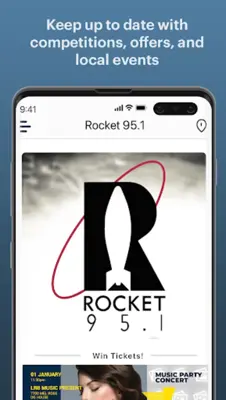 Rocket 95.1 android App screenshot 1